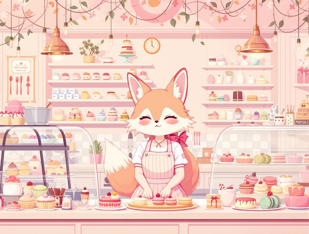 甜品店的小狐狸